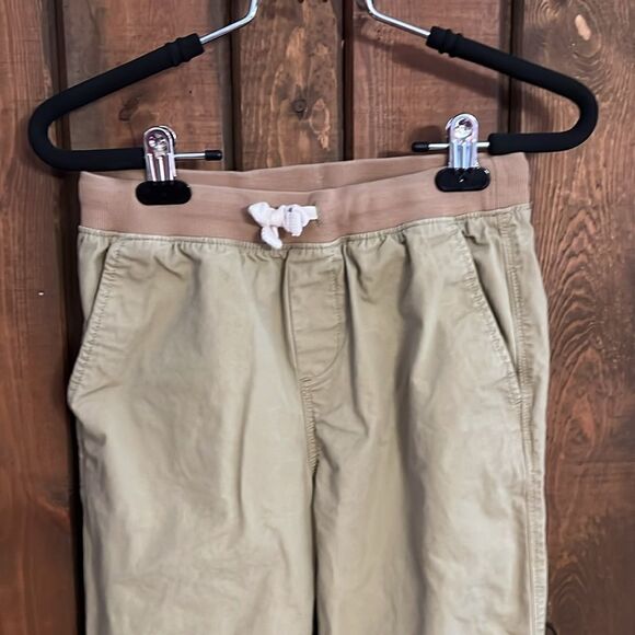 Lands End tan size medium (10-12) youth boys flat front pants. - Picture 5 of 7
